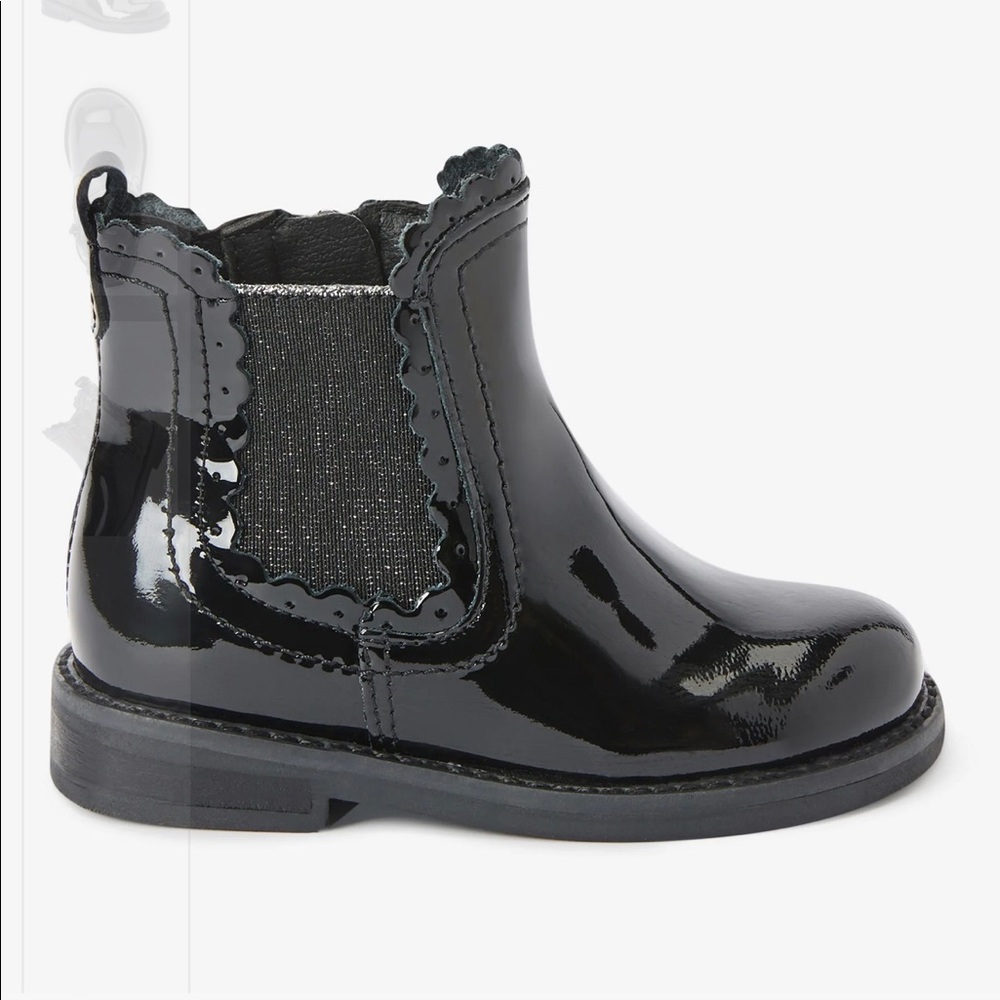 Beautiful patent leather toddler girl boots